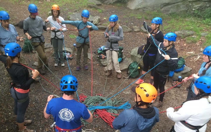 rock climbing course for young adults